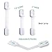 Adjustable Locks for Child Safety | Deluxe: Extra 3M Adhesive to Childproof Ivory White 6 Pack