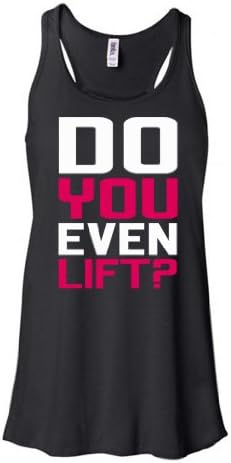 Do You Even Lift Fitness Racerback Black Tank Top with Saying Black Large