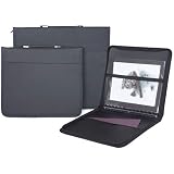 Prat Paris Start 3 Presentation Portfolio Case, Zippered Multi-ring Binder with Ten 11" x 14" Archival Sheet Protectors, Cover Color: Black.