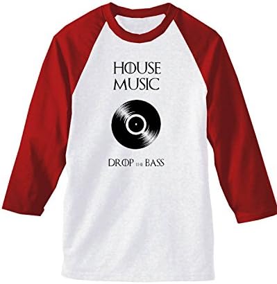 A Game Of Thrones 3/4 Sleeve Baseball Tshirt Raglan Jersey Shirt White / Red 3X-Large