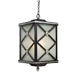 Elk Lighting 42133/1 1 Light Outdoor Pendant In Matte Black