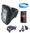 Microsoft Zune HD Black Armband with Armlength 10.5 Inch + Screen Protector + Zune HD Car Charger + Wall Charger + Wristband