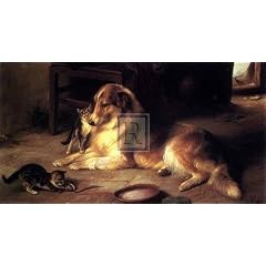 Kunstdruck 'Good Friends' von Walter Hunt - Bildgr��e 70 cm Breite x H�he 46 cm