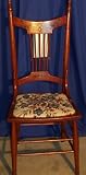 Mahogany Spindle Back Upholstered Chair, #st29
