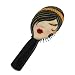 Girl's Face Hair Brush Jeweled Hand Painted Orange