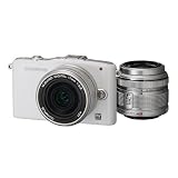 OLYMPUS マイクロ一眼 PEN mini E-PM1 ツインレンズキット ホワイト E-PM1 TKIT WHT