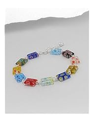 Glass Bracelet In 92.5 Sterling Silver