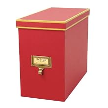 Cargo Atheneum File Box, Red, 9-1/2 by 12 by 5-1/2-Inch