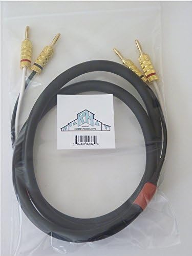 Speaker Patch Cable with Banana Plug Connectors 4 Feet for Surround Sound Home Theater 12 AWG