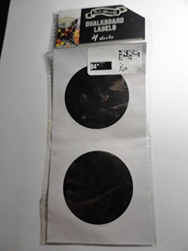Eight Round Black Chalkboard Labels