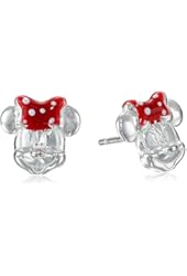 Disney Minnie Mouse Sterling Silver Stud Earrings