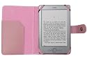 Xtra-Funky Exclusive PU Leather Book Wallet Style Case for Amazon Kindle 4 (New Smaller, NO Keyboard 2011 Model)) - PINK