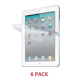 Invero � 6 PACK Screen Protector Pack for Apple Ipad 2, 3 (2nd & 3rd Generation Wi-Fi & 3G, 4G) 9.7 inch Includes Micro Fibre Cleaning Cloth