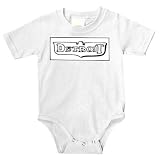 Onesie with board, banner, black and white, Michigan, poster, advertisement, Detroit, sign
