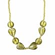 Necklace - N134 - Murano Glass & Pearl ~ Olive Green