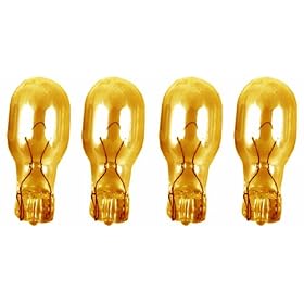 Moonrays 11694 4-Watt Wedge Base Replacement Light Bulb,4-Pack, Amber by Coleman Cable