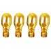 Moonrays 11694 4-Watt Wedge Base Replacement Light Bulb,4-Pack, Amber
