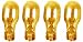 Moonrays 11694 4-Watt Wedge Base Replacement Light Bulb,4-Pack, Amber