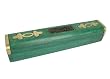Incense Holder, Ash Catcher Box, Made of Wood, Brass, and Ironwork, Green