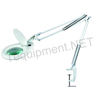 Eclipse 902-109 5' Diameter Magnifier Workbench Lamp with Bench Clamp, White