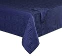 Hanukkah and Jewish Holiday Royal Blue Damask Tablecloth 70 X 90