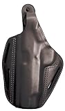 BLACKHAWK! 3-Slot Pancake Leather Black Concealment Holster, (Size 15 ), Right Hand