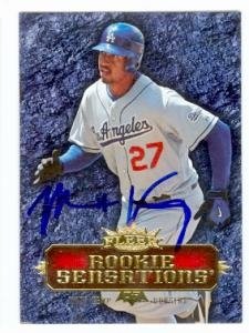 Matt Kemp Autographed/Hand Signed Baseball Card (Los Angeles Dodgers) 2007 Fleer RS-MK Rookie Sensat