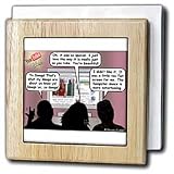 Review 3dRose LLC  / Editorial Cartoon about YouTube Music - 6 Inch Tile Napkin Holder