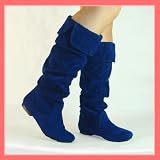 Women's Qupid Blue Suede Boots (Neo100xx)