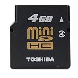 Toshiba SD-S04GR4W 4GB miniSDHC Memory Card with Adapter