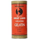 Great Lakes Unflavored Gelatin, Kosher, 16-Ounce Can (Pack of 2)