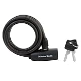 Master Lock 1800x8mm key self coiling Cable Lock Black