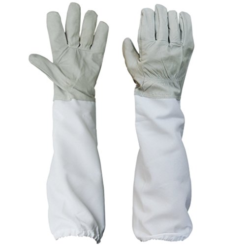 BESTOPE® 1 Pair Beekeeping Protective Gloves w/ Vented Long Sleeves 4.33