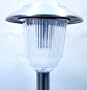 Homebrite Stainless Steel Garden Landscape Solar Lights with Super Bright 3 LED per light, 30848, Olympus, Set of 8, Silver