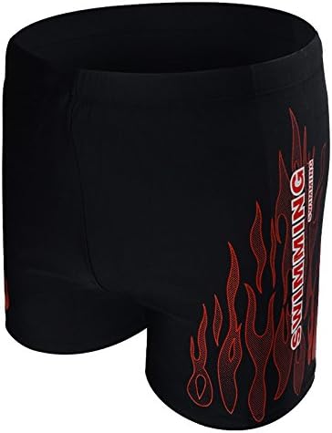 Foocc Men's Professional Sports Racing Jammer Swimsuit Swimming Boating Beach Hot Spring Trunks Pants Shorts (Black,L)