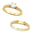 14K Yellow Gold Diamond Wedding Set - 0.66 Ct.