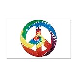 IMAGE OF Car Magnet 20 x 12 Rainbow Tye Dye Peace Symbol