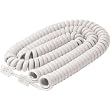 25FT Handset Cord White Premium Retail Blister Pack