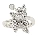 Bezel and Bead Set Flower Design Diamond Ring .50cttw