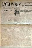OEUVRE (L') du 23/07/1924 - LES MERCANTIS DE LA MEDECINE - CONFERENCE DE LONDRES - M. HERRIOT ET LES BANQUIERS AMERICAINS - M. THEUNIS - LE BANDIT MOUREY - C. BOUGLE - LES FRUITS CHERS. Image du produit