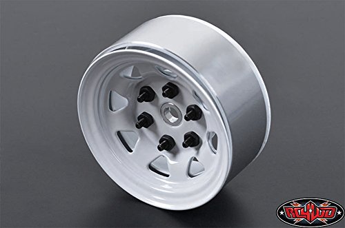 RC4WD Z-W0035 Stamped Steel 1.55 Stock White Beadlock Wheel
