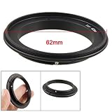 Gino 62mm Reverse Mount Macro Lens Black Reverse Adapter for Canon EOS