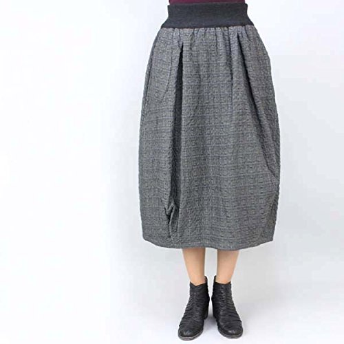 【ノーブランド品】佐藤繊維　M&KYOKO パープルリバーシブルスカート グレー size M