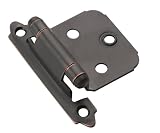 Amerock BP3429-ORB Self-Clsoing Face Mount Variable Overlay Hinge, Oil Rubbed Bronze