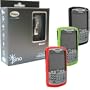 Black Pama Juno Bluetooth Headset with Red, Green, Black Silicone Skin Cover Case for Blackberry Curve 8330 8300 8320 8310