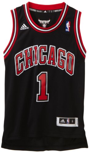 NBA Youth Chicago Bulls Derrick Rose Swingman Alternate Jersey - R28E3Bb5 (Black, Small)