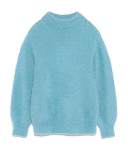 (スナイデル)snidel スタンドカラーファーライクニットプルオーバー