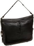  : Etienne Aigner Oxford Leather Hobo,BLACK,one size