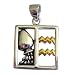 Sterling Silver Aquarius Zodiac Sign Astrology Pendant Necklace Jewelry