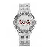 D&G Dolce & Gabbana Women's DW0144 Prime Time Stainless Steel Red Crystal Accent Dial Watch